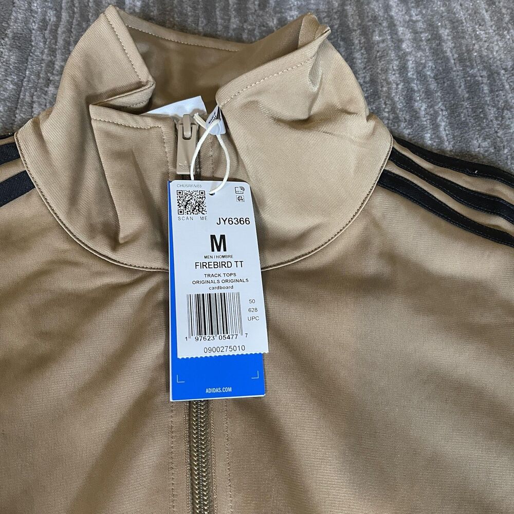 Adidas Originals Firebird Track Suit Mens Medium Beige 3-Stripes JY6366 JY6369 - Picture 5 of 16